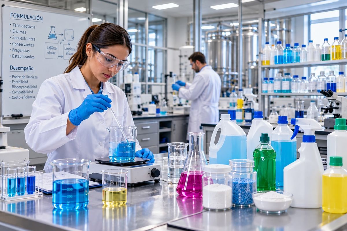 Laboratorio de formulación de detergentes